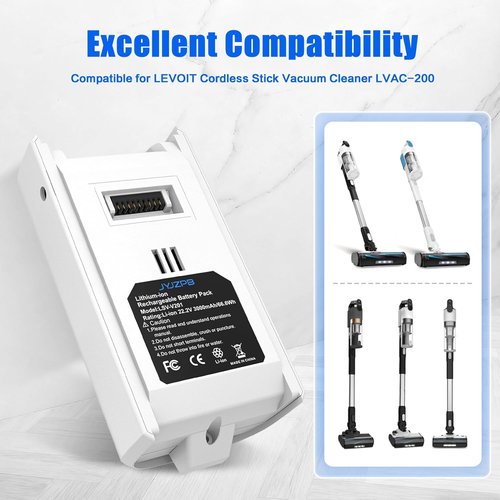 Levoit | Replacement Lithium-Ion Battery for LVAC-200 | 3000mAh 22.2V Upgrade for Cordless Vacuum