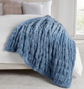 Springtree Home | Luxury Plush Throw Blanket | Blue Throw Blanket | Perfect Blanket for Couch Year Round | Fluffy Micro Fleece | Lily Collection - Spring Lake