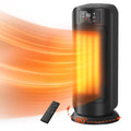 1500W Portable Electric Space Heater, Fast Heating Ceramic Heaters for Indoor Use with Thermostat, 4 Modes,60° Oscillating,24H timer, Quiet and Safe Heating for Office Desk Bedroom Livingroom, Black