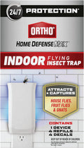 Ortho Home Defense Max Indoor Flying Insect Trap, Light Trap for House Flies, Fruit Flies, and Gnats, 1 Plug-in and 4 Refills