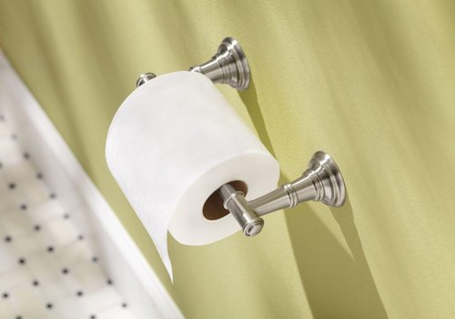 Moen DN9108BN Ellsworth Double Post Wall Mount Pivoting Toilet Paper Holder, Brushed Nickel