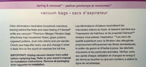 Febreze Vacuum Bags, 3 Bags, 2-Pack (6 Total Bags)