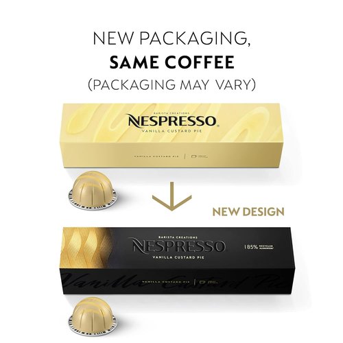 Nespresso VertuoLine Coffee Capsules - Vanilla Custard Pie Flavor, Mild Roast, 30 Count Pods