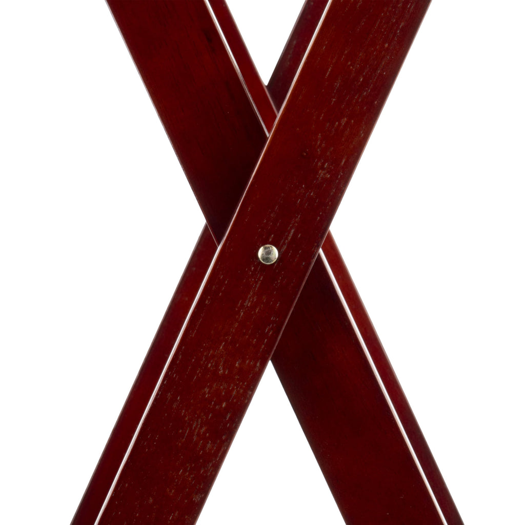 G.E.T. TSW-103 31.5" Tall Folding Mahogany Wood Tray Stand (Qty,1)