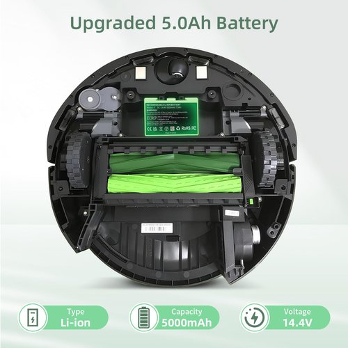 Uionvot 14.4V 5Ah i7 Battery for iRobot Roomba Battery Replacement Compatible with Roomba Batteries i7 i7+ i8 i6 i4 i4+ i3 i3+ i7158 J7 7150 7550 and e e5 e6 e5150 e5152 e6198