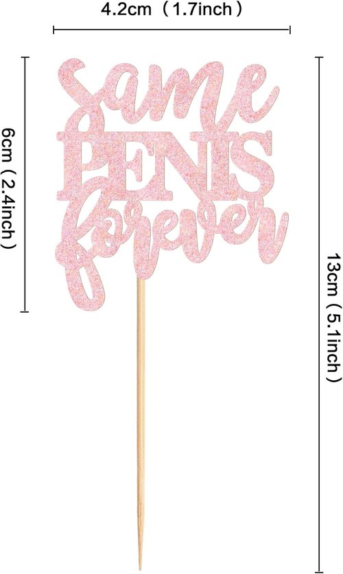 Ercadio Cupcake Toppers - 24 Pcs Pink "Same Forever" Picks for Bachelorette & Bridal Shower Celebrations