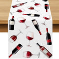 Buxiuer Red Wine Table Runner Wine Tasting Party Decoration Vino Before Vows Dining Room Home Kitchen Island Decor