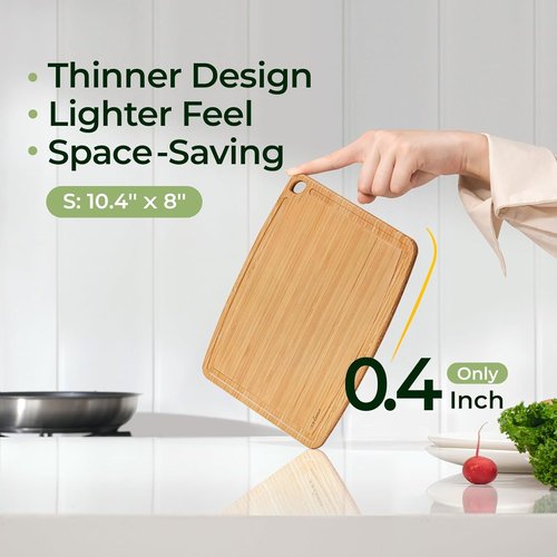 Keechee Bamboo Cutting Board - Dishwasher Safe, Juice Groove, Lightweight & Durable | Ideal for Charcuterie, Fruits & Veggies