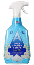 Astonish Daily Shower Shine White Lilies Cleaning Spray - No Scrub After Shower Spray Foam Prevents Watermarks & Limescale Buildup - Vegan Cruelty-Free Household Cleaning Products, 750ml Spray Bottle