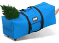 Mrrihand Christmas Tree Storage Bag, Large Artificial Anti-Tear Heavy-Duty 600D Oxford Cloth Xmax Christmas Tree Storage Box with Rolling Wheels, Christmas Tree Storage Container (Bright Blue, 9Ft)