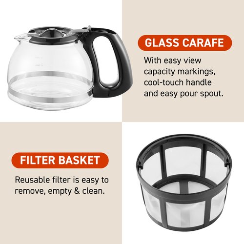Elite Gourmet EHC4128 Automatic 4-Cup Brew & Drip Coffee Maker with Pause N Serve, Glass Carafe, Reusable Filter, On/Off Switch, Keep Warm, Water Level Indicator, Black