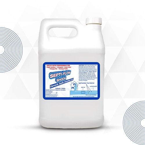 Septi-Flow Shock Septic Drainfield Repair Solution, Clears Leach Fields, Dissolves Hardened Deadpan Soil, Complete Treatment, One Gallon - 128 Fl Oz (Pack of 1) - Drain Field Treatment by Septi-Flow