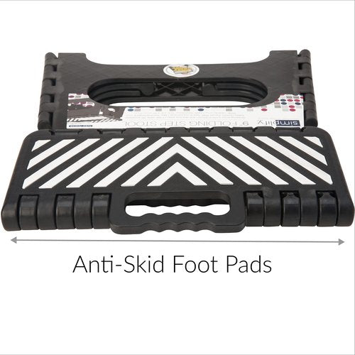 Simplify Folding Step Stool-Lightweight, Sturdy and Safe, Carrying Handle, Easy to Open, for Kitchen, Bathroom, Bedroom, Kids or Adults