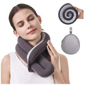 KPNEOL Travel Pillow, Neck Pillow – Ergonomic Memory Foam Pillow for Airplane, Adjustable & Ultra-Lightweight with Dual-Sided Fabric for Flight, Car, and Office Use, Grey