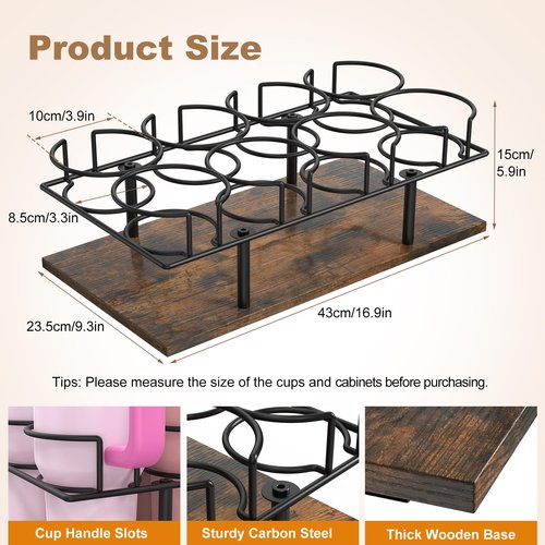 Housolution Pull Out Water Bottle Organizer for Cabinet, Slide Out Tumbler Storage Organizer for 10 to 40 oz Cups, Sliding Cup Holder Rack Compatible with Stanley, Owala and Other Brands (Patented)