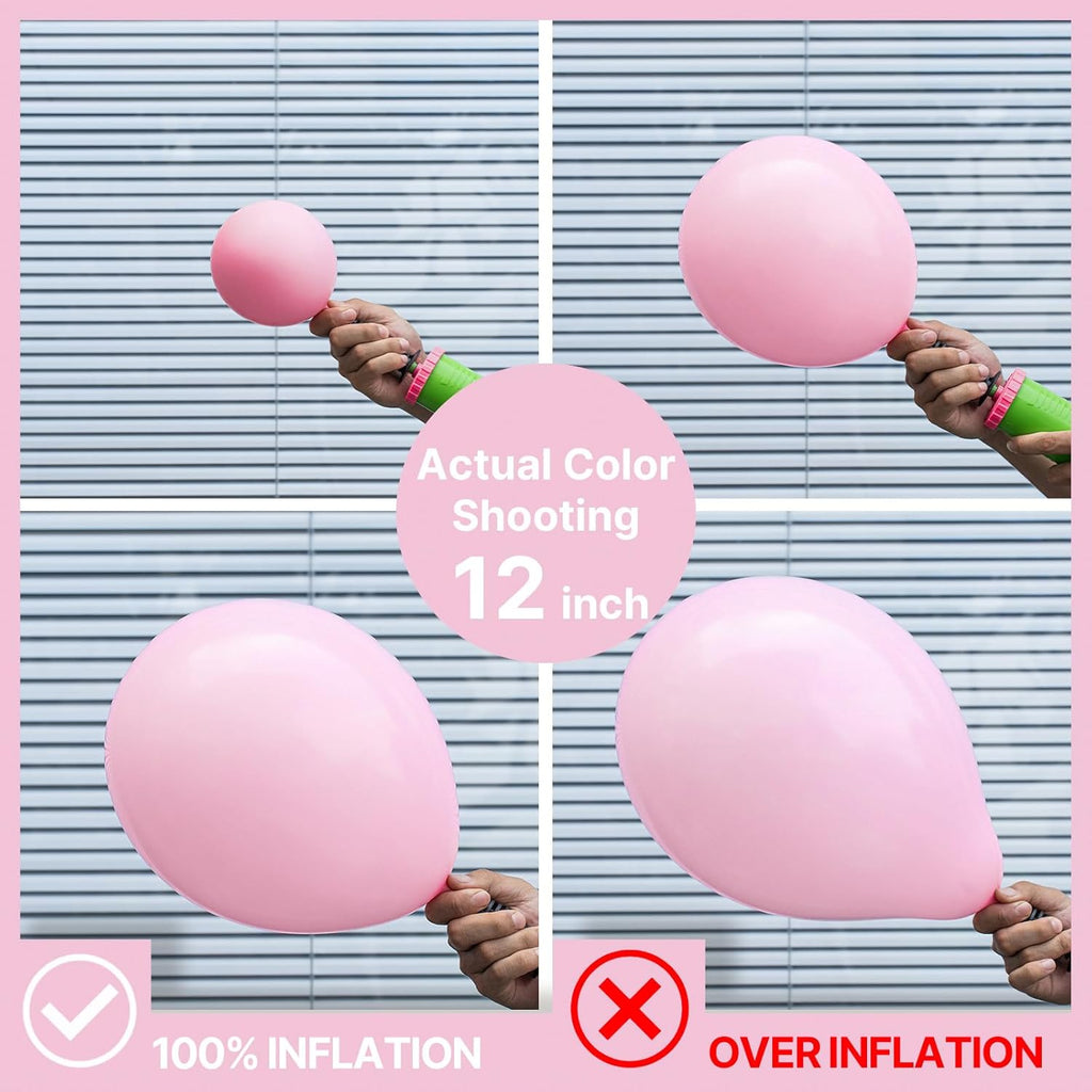 PartyWoo Light Pink Balloons - 100 Pcs Pastel Balloon Arch Kit for Baby Showers & Birthdays | Various Sizes 5-36 Inch