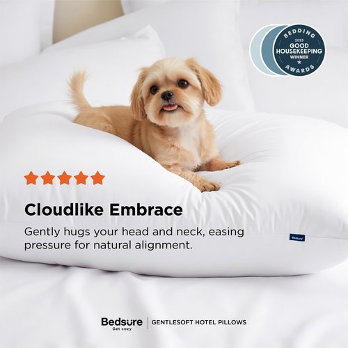 Bedsure Medium Firm Pillows Queen Size, Set of 2, Firm Queen Bed Pillows Hotel Quality Premium Original Down Alternative for Supportive Filling for Side, Back Sleepers