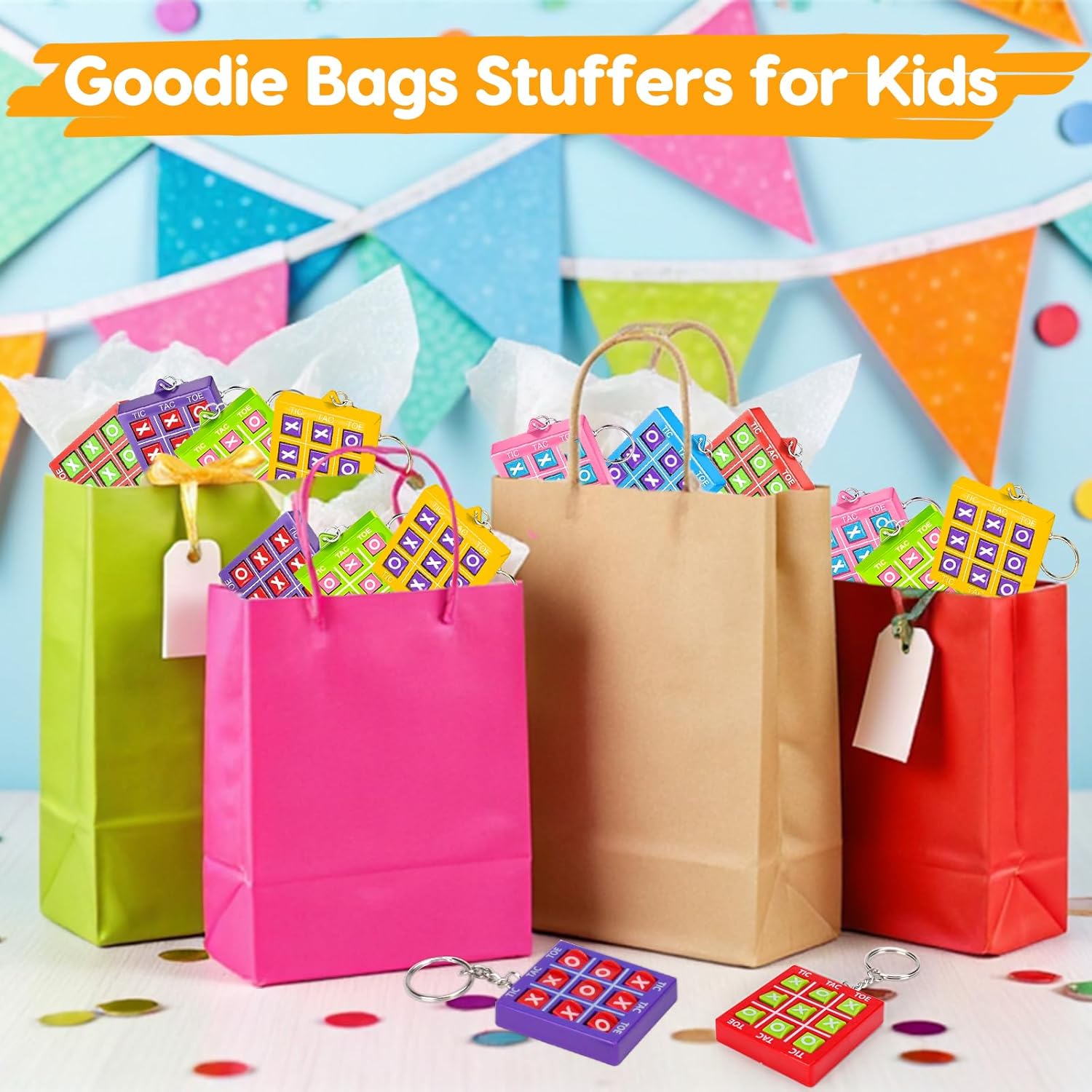 Skiennix 24PCS Tic Tac Toe Game | Fun Birthday Party Favors & Goodie Bag Stuffers for Kids 3-12