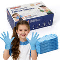 Xandoval Kids Disposable Gloves for 3-8 Years, 5Mil Blue Nitrile Gloves with Latex-Free and Powder-Free, Durable and Protective for Work, Cleaning, Cooking, Gardening (XS,100PCS)