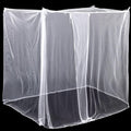 Mindsoft 4 Corners Mosquito Net for Mosquiteros para Camas Bed Canopies Netting Bed Drapes Rectangular Mosquito Mesh for Camping Home Outdoor Travel(White,L75 X W60 X H67 Inch,1 Opening)