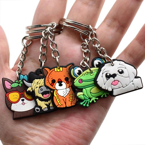 Papacharms Bulk Keychains 20pcs Random Different Keychain Lot Lovely Cool Key Chains for Student Prize Birthday Gift Party Favor