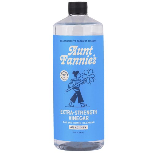 Aunt Fannie's Extra Strength Cleaning Vinegar, 32 Ounce, Multipurpose Household Cleaner, No Added Scents, Dyes, or Other Additives, Pack of 1