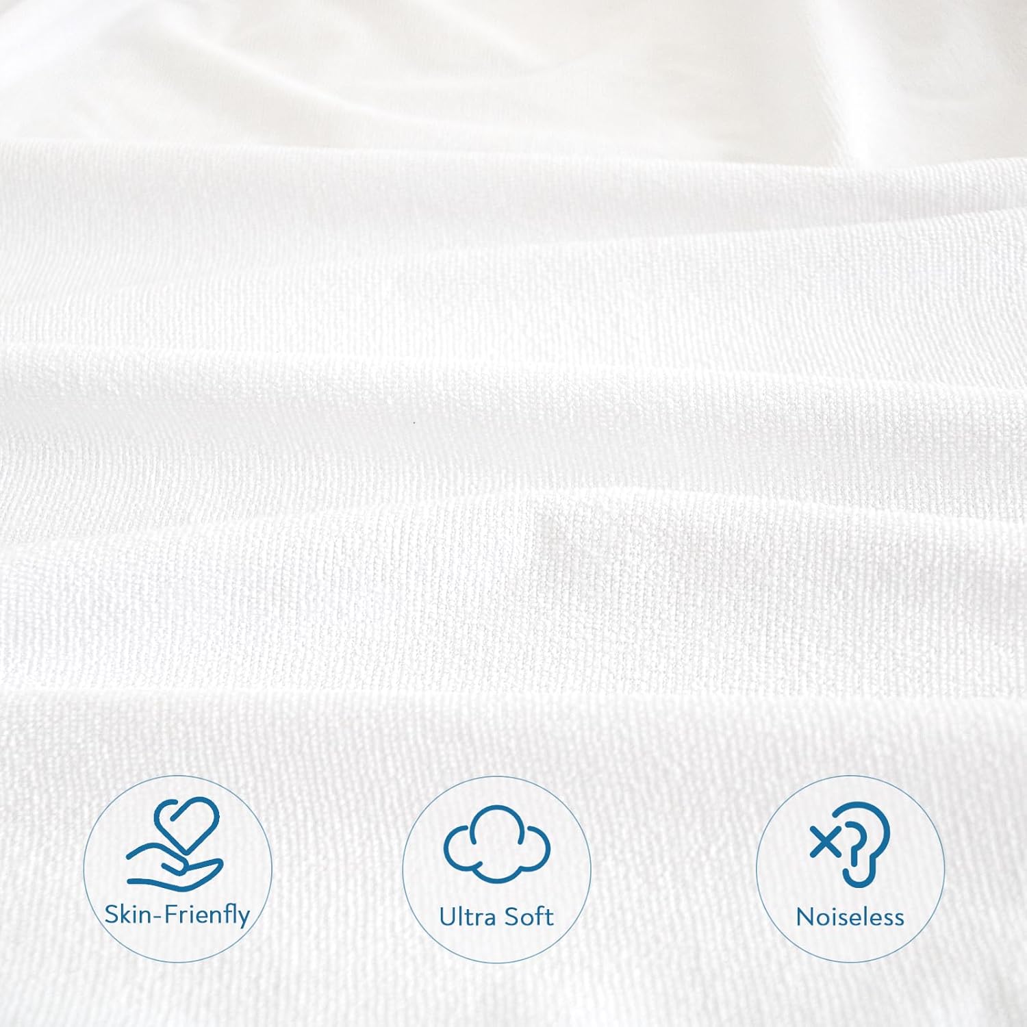 Regine Waterproof Queen Mattress Protector - Absorbent Fitted Cover with 18'' Deep Pocket