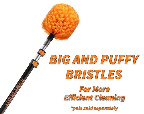 4-13 ft Cobweb Duster with Extension Pole // 20 Foot High Reach Spider Web Cleaner Cobweb Brush for Outdoor & Indoor Web Cleaning // Lightweight & Sturdy Telescopic Pole // The Ultimate Dusting Kit
