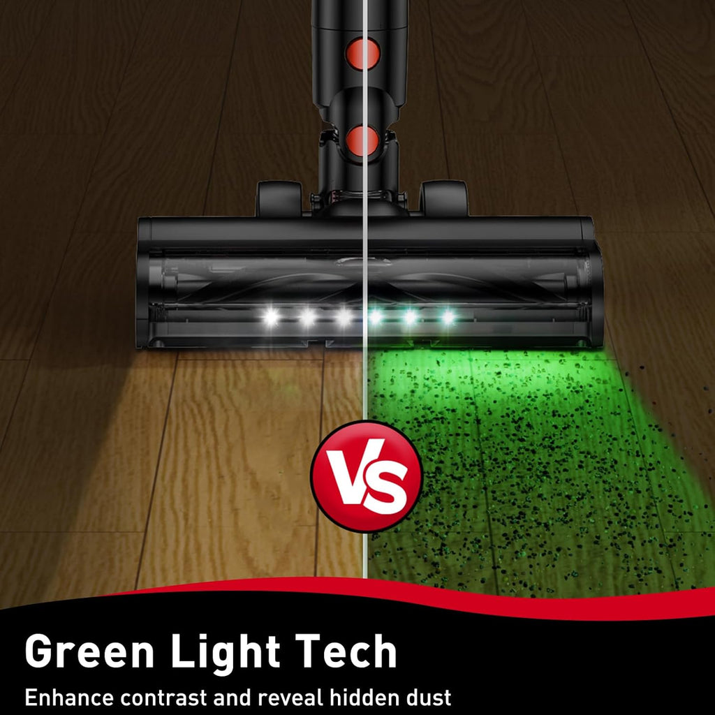 Skiennix Cordless Vacuum Cleaner - 45KPA Powerful Suction, 45Mins Runtime | 8-in-1 Anti-Tangle Design for Home & Pet Hair