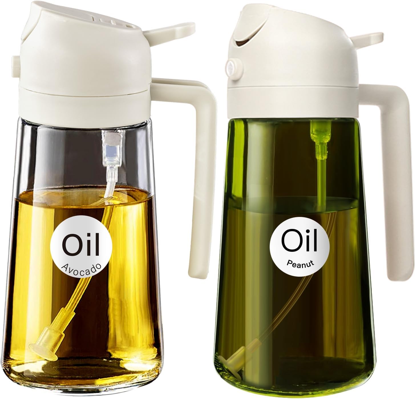 YARRAMATE 16oz Clear & Dark Green Oil Sprayer - Versatile Kitchen Tool for Cooking & Grilling