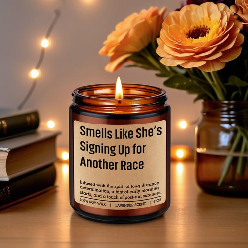 GSPY Candle, Gifts for Runners, Running Accessories for Women - Track and Field, Cross Country, 5K Run, Half Marathon Essentials - Mothers Day, Birthday, Running Gifts for Marathon Runner, Female, Mom