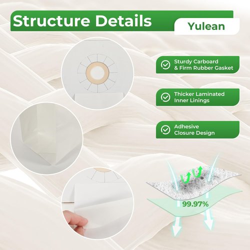 3 Pack 391 Central Vacuum Bags Compatible with Nutone Cental 391, 3918, 44186, CV350, CV351, CV352, CV353, CV400, CV450, CV553, CV653, CV750 Models