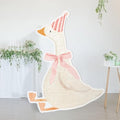 Croblissful One Silly Goose Party Decorations 1st Birthday Backdrop Duck Animal Background Prop for Birthday Baby Shower Party Supplies (Pink,Goose)