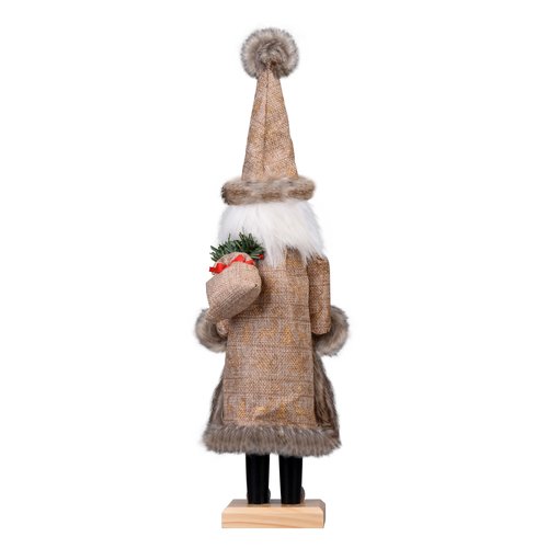 ArlinaL Santa Christmas Nutcracker Figures Decor 15 Inch, Wooden Xmas Nutcracker Santa Nutcracker Ornaments, Festive Christmas Decorations for Shelves and Tables