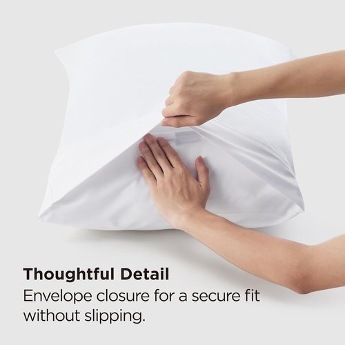 Bedsure Queen Pillow Cases - Super Soft White Brushed Microfiber 2-Pack, 20x30 Inches, Wrinkle & Fade Resistant