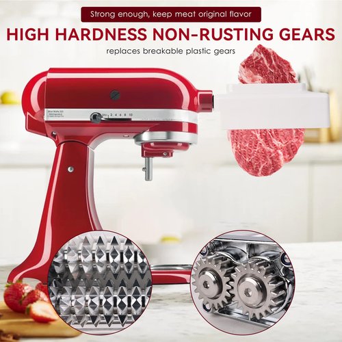 Meat Tenderizer Attachments for KitchenAid Stand Mixers, Accessories and Attachhments for Kitchen Aid with Sturdy Stainless Steel Gears Accessories