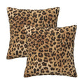 Tebjh Leopard Pillow Covers 20x20 in Sets of 2 Couch Pillow Case Modern Decorative Square Throw Pillows for Home Living Room Bedroom Bed Cushion