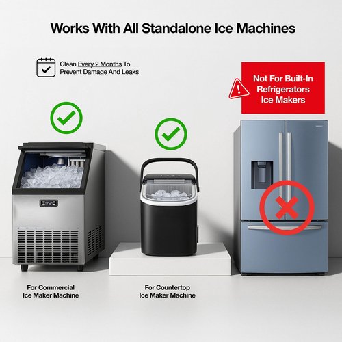 Ice Machine Cleaner and Descaler 32 oz | Ice Maker Cleaner for All Brands; Opal, Scotsman, Manitowoc, Affresh, etc. Countertop Icemaker Cleaners Solution | Icemaker Cleaners and Descaler 100% Active!