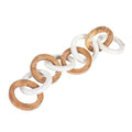 Creative Co-Op Acacia Wood and Marble Chain with 8 Links