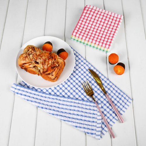 Oeleky Dish Cloths for Kitchen Washing Dishes, Super Absorbent Dish Rags, Cotton Kitchen Dish Towels Pack of 8, 12x12 Inches