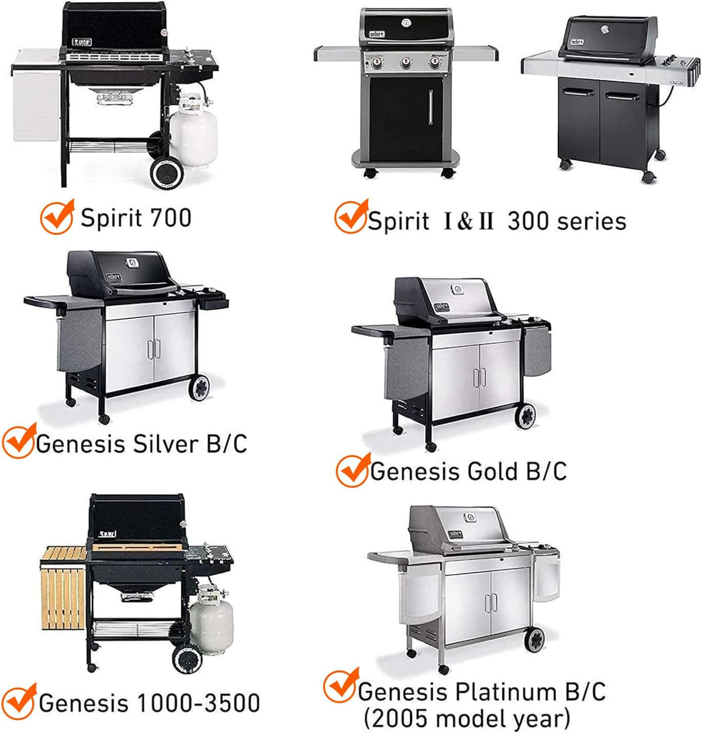 Onlyfire 7638 Reversible Cast Iron Griddle - BBQ Cooking Replacement for Weber Spirit I & II 300 Series