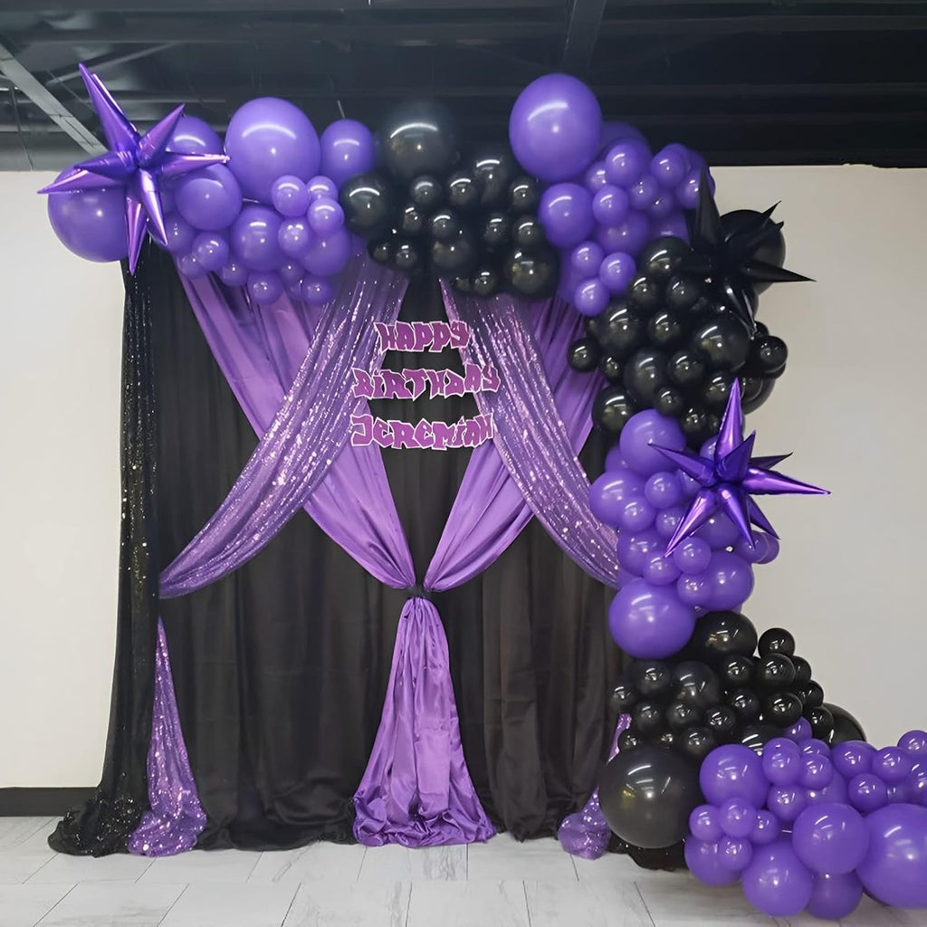 Voircoloria 105pcs Purple Balloons - 12-Inch Latex Party Balloons for Birthdays, Weddings & Events