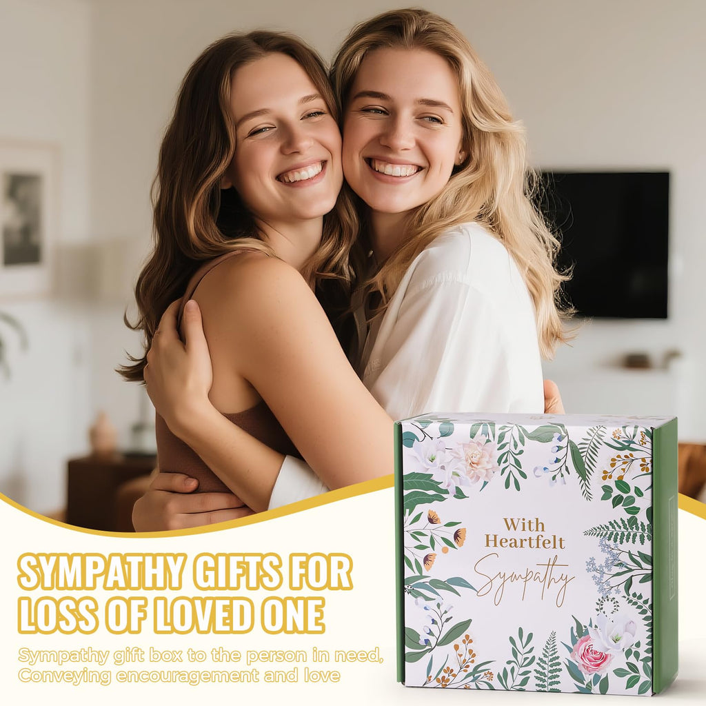Sympathy Gifts for Loss of Loved One Care Package for Women Sympathy Gift Baskets Bereavement Miscarriage Grief Condolences Gifts for Mother Friend Sorry for Your Loss Basket with Memorial Wind Chimes