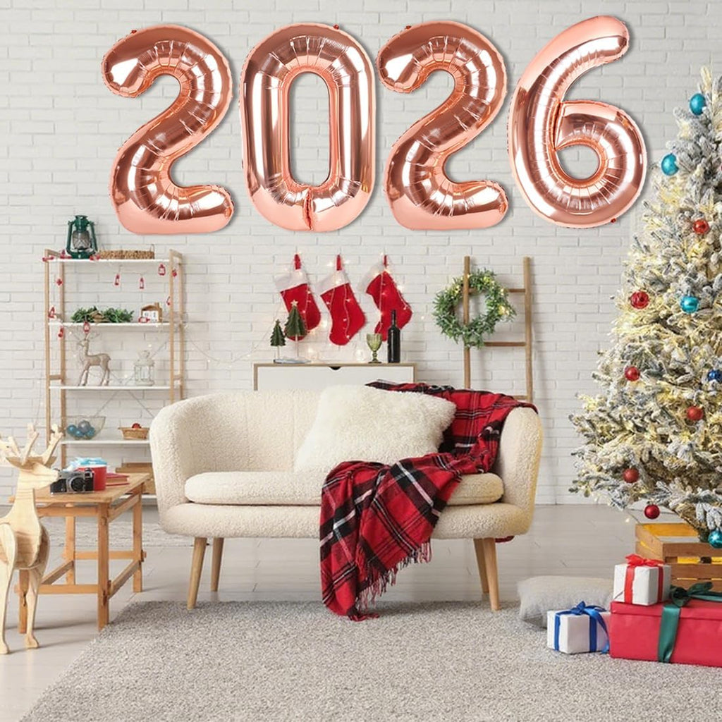 Rose Gold 2026 Balloon - 40 Inch New Year's Eve Decoration | Perfect for Graduation & Birthday Parties
