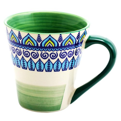 Elama's Zen Green Mozaik 16 Piece Stoneware Dinnerware Set with Service for 4 Guests