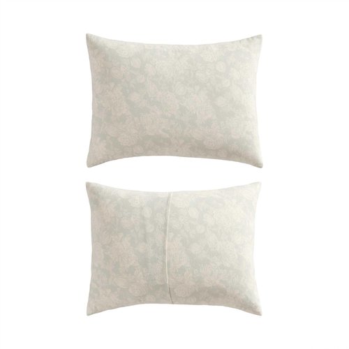 Laura Ashley - King Comforter Set, Reversible & Naturally Soft Cotton Flannel Bedding w/Matching Pillowcases, Medium Weight for Year Round Use, 3 Piece Bed Sets (Meredith Grey)