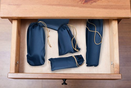 Valante Set of Adult Game Toys Microfiber Drawstring Storage Bags (5 Size Set)