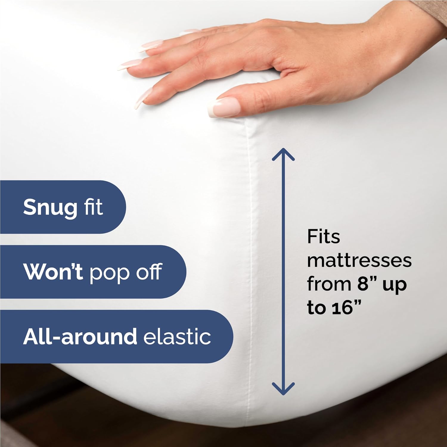 Skiennix Twin XL Sheet Set - Comfy Cooling Bed Sheets with Deep Pockets - Ultra-Soft, Wrinkle-Free, White