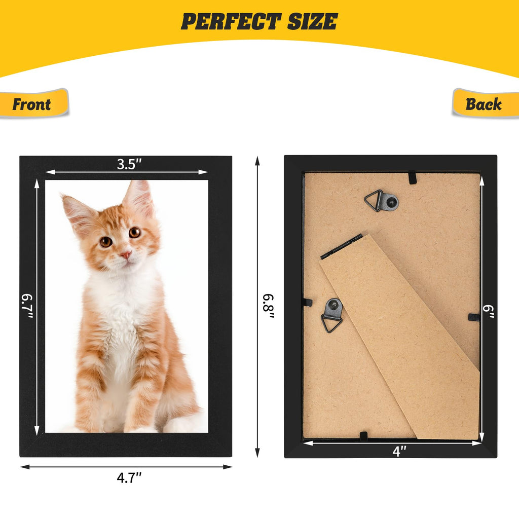 YOUKE OLA Set of 50 Picture Frame Bulk Photo Frames Wall Mounting Simple Photo Frames Multi Picture Frames for Wall or Tabletop, Black
