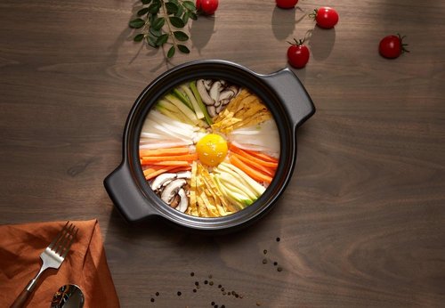 Kook Korean Dolsot Bowl - 68 oz Donabe Style Cookware for Bibimbap, Soups & Stews | Oven & Dishwasher Safe, Black